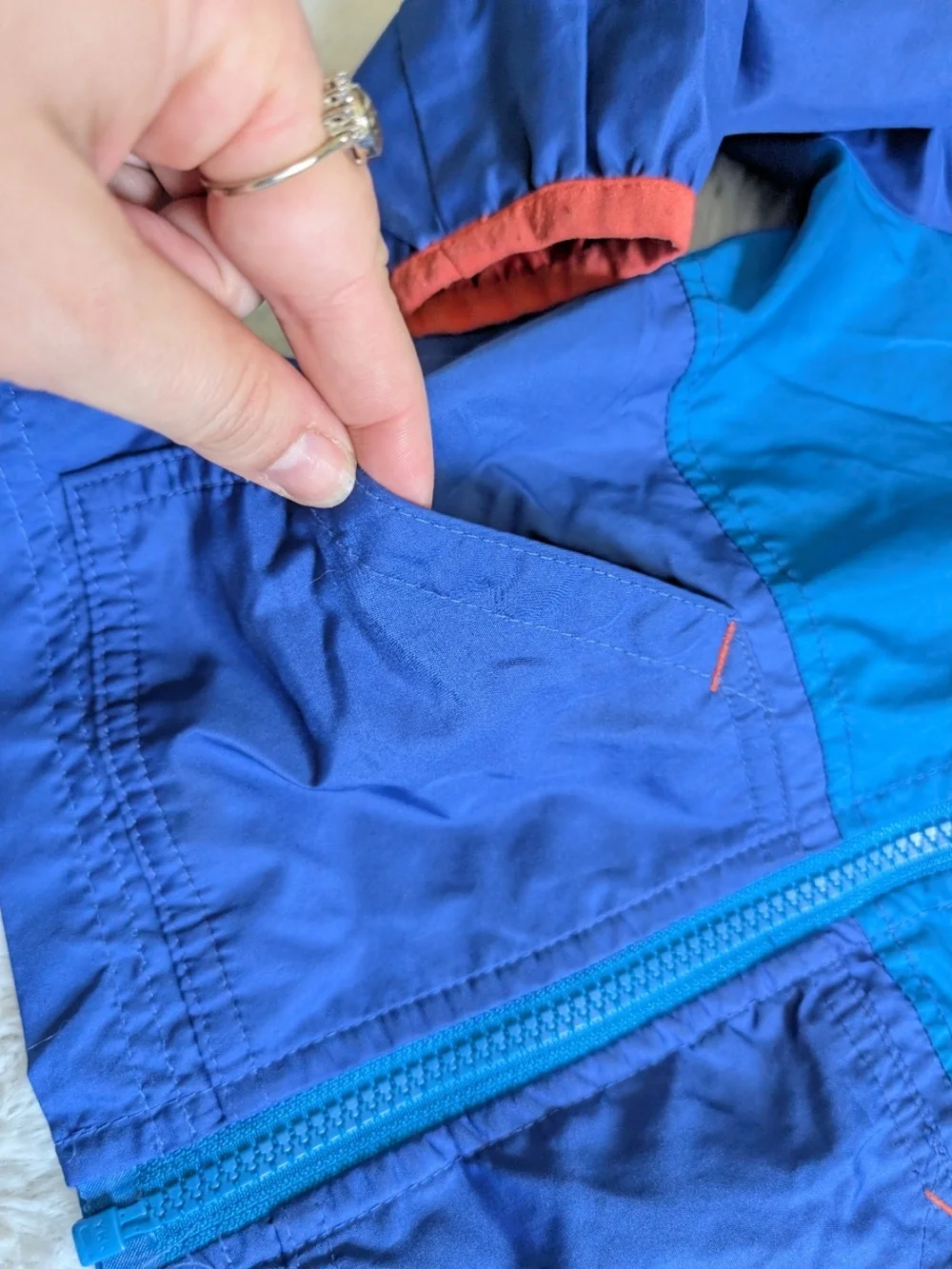 Cat & Jack Blue Windbreaker Lightweight Jacket With Pockets Size 2T